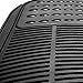 FH GROUP FH-V16404 All Weather Rubber Auto Floor Mats Liner - 3pc Set Black