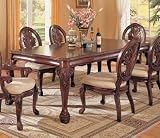 Cherry Formal Dining Table Set with 6 Chairs 7pc set