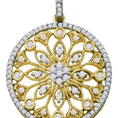 Cheap Girls Jewelry 0.48CTW DIAMOND CIRCLE PENDANT For Sale