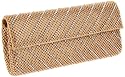 Whiting & Davis  Crystal Chevron Flap Clutch
