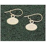 Logo Art Georgia Bulldogs 10K Gold Team Font 5/16 Dangle Earrings