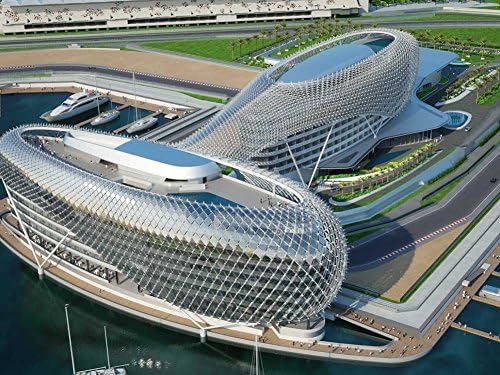 Yas Marina - Art Print on Canvas (50x70 CM, unframed)