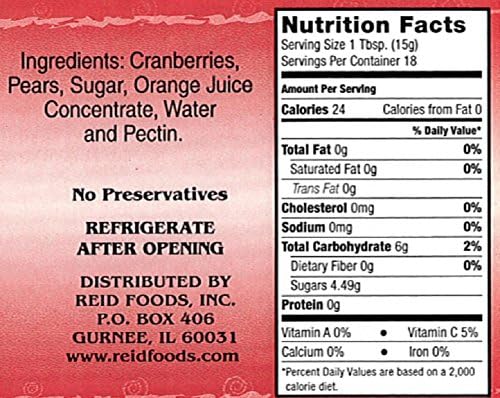 Cranberry Pear Preserve (9 oz)