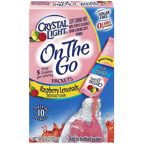 Crystal Light On The Go Raspberry Lemonade, 10-Count Boxes (Pack of 4)