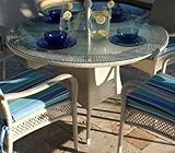 Grenada Patio Round Dining Table Whitewash