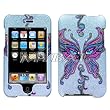 Ipod Touch 2nd 3rd Gen Teal Butterfly Eyes (Sparkle) Phone Protector Cover Ipod Touch 2nd 3rd Gen Teal Butterfly Eyes (Sparkle) Phone Protector Cover