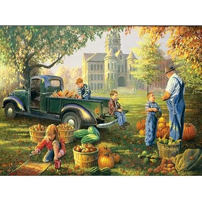 Little Farmers Market 1000pc Jigsaw Puzzle by David Rottinghaus