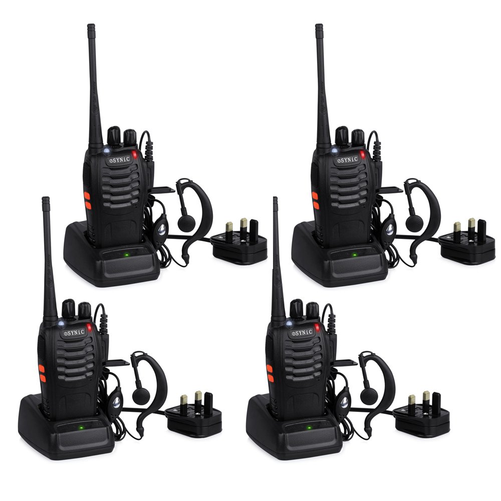 ESYNiC TL038 4 pcs Long Range TwoWay Radio UHF 400470MHz Walkie