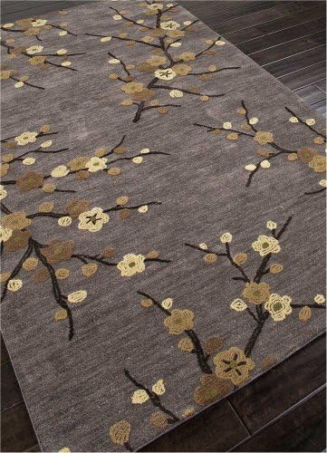 Jaipur Rugs Inc Hand Tufted, Cherry Blossom Steel/Steel, 5 by 7.6 Feet