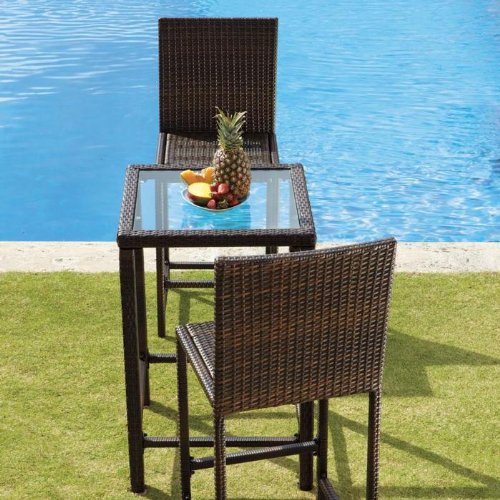Outdoor Patio Charcoal 3-pc. Wicker BH Bistro Set