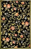Safavieh Chelsea Collection HK310B Hand-Hooked Wool Area Rug, 5-Feet 3-Inch by 8-Feet 3-Inch, Black