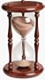 River City Clocks 60 Minute Wood Hourglass Timer with Cherry Finish, 9-Inches Tall, 960C