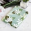[Palm Leaf] Japanese Coral Fleece Baby Throw Blanket (26 by 39.8 inches)