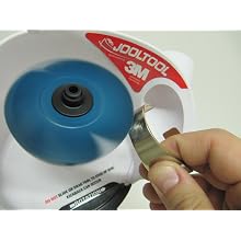 JoolTool Scotch-Brite Blue Radial Bristle Brush Assembled with Plastic Tapered Mandrel Hub, Grit 400