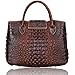 Pijushi 22201 Classic Ladies Crocodile Embossed Leather Satchel Bag Women's Top-handle Handbags