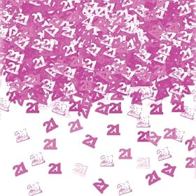 21 Years Old 21st Confetti Card Table Sprinkles Ideal for Birthday Parties and Celebrations