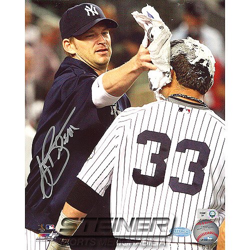Steiner Sports New York Yankees AJ Burnett Autographed Pie Celebration 8x10 Photo