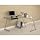 Walker Edison 3-Piece Contemporary Glass and Steel Desk