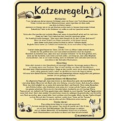 lustig bedruckte Blechschilder "Katzenregeln !!! "