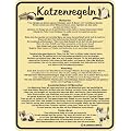 lustig bedruckte Blechschilder "Katzenregeln !!! "
