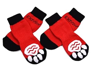 Expawlorer Dog Socks Traction Control Anti Slip For Hardwood Floor