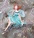 Ice Blue Flower Fairy On Silver Branch Christmas Ornament