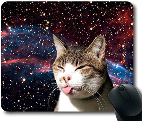 iMiMi Funny Space Cats Gaming Mouse Pad Non-Slip Computer Mouse Mat in 220mm*190mm*3mm (9"*7.5")