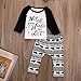 Newborn Baby Kids Boys Star Elephant Letter Print Tops+Pants Spring Fall Outfits