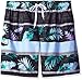 Kanu Surf Men's Big Condor Extended Size Stripe Floral Swim Trunk, Black, 3X