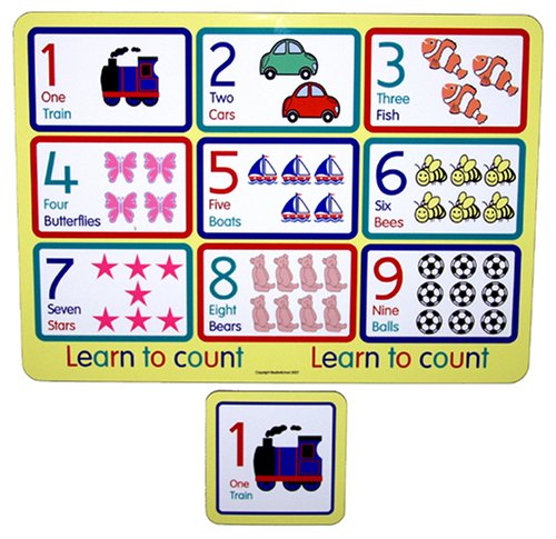 Childrens Toyshop  Toys : PLACEMAT & COASTER GIFT SET: LEARN TO COUNT