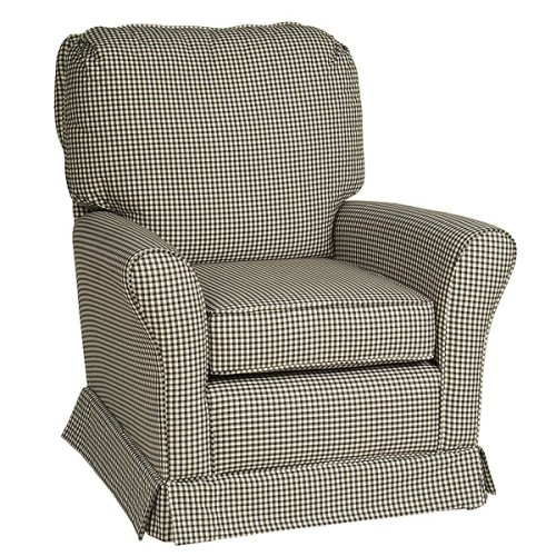 Crown Gingham Glider Rocker - Black