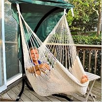 Green Eggs and Hammocks XCHAIR Superweave Hammock Chair with Canopy, Green Canopy