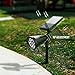 Litom Solar Spotlights Adjustable 4 LED Outdoor Landscape Solar Lights Waterproof Security Lighting