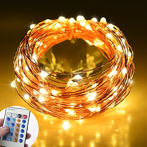 Ledgle Led String Lights,10W Dimmable Copper Wire 66ft 200 LED Party Light with UL certified 5v Power Adapter for Christmas Wedding and Party, Suitable for Indoors or Outdoors