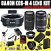 Canon EF-M Lens Adapter Kit for Canon EF / EF-S Lenses with Canon EF 75-300mm f/4-5.6 III Telephoto Zoom Lens + Canon EF-S 55-250mm f/4.0-5.6 IS Telephoto Zoom Lens + Two LP-E12 Replacement Lithium Ion Battery + External Rapid Charger + 32GB SDHC Class 10 Memory Card + 58mm Wide Angle Lens + 58mm 2x Telephoto Lens + 58mm 3 Piece Filter Kit + Mini HDMI Cable + Full Size Tripod + SDHC Card USB Reader + Memory Card Wallet + Deluxe Starter Kit