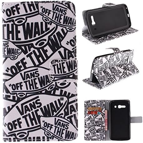 C9 Case Alcatel One Touch Pop C9 Kickstand Case,Bat King A Vans Off The Wall Pattern Premium Leather Wallet Flip Kicstand Case Cover With Magnetic Closure For Alcatel One Touch Pop C9