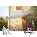 Produkt-Bild: Corasol Premium Sonnensegel 5x5x7m dreieck 90 Grad silbergrau