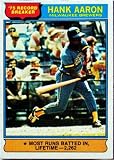 1975 Topps #1 Hank Aaron Atlanta Braves Baseball Card In Protective Screwdown Display Case