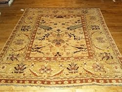 Handmade Pakistani Ghazani Sultanabad Rug 7'8"x8'11"