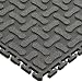 The Andersen Company 4402 Nitrile Rubber Comfort Scrape Modular Middle Tile with Grit and Holes, 18" Length x 18" Width x 0.562" Thick, Black (Box of 6)