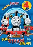 Thomas the Tank Engine Age 4 Birthday Card