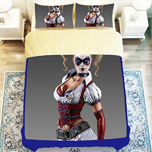 Deluxe Harley Quinn 3 Piece 180x220cm Duvet Cover Sets 2 Pillow Cases Twin Size