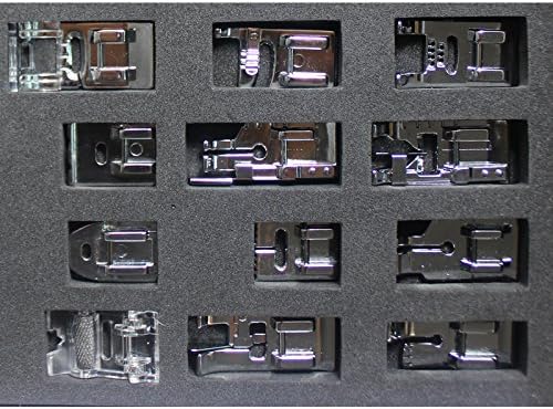 Showwig Made in Taiwan 32pcs Domestic Sewing Machine Presser Foot Set for Janome Brother Singer Newhome