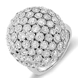 14k White Gold Round Diamond Ladies Cocktail Ring (3.25 cttw, F-G Color, VS-SI Clarity)