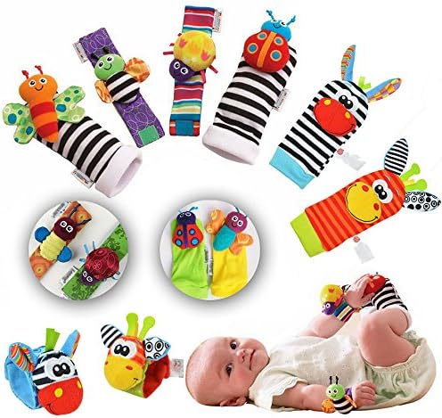 Baby Toys Wrist Rattle and Foot Finder Set Baby Socks Foot Finder Toy High Quality 2 PCS,Hot Selling--#3
