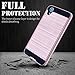 HTC Desire 626s Case, HTC Desire 626 Case,eTzone Premium Extra Slim Shockproof Case, Steel Hybrid Dual Layer [TPU + Soft Silicone] Protective Case Cover for HTC Desire 626 / 626s (626 Rose Gold)