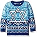 Blizzard Bay Boys' Little Boys' Star Of David Hanukah Sweater, Light Blue/White/Navy