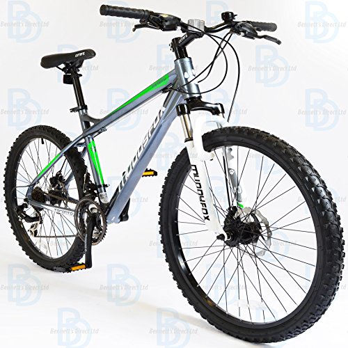 Muddyfox Toronto 26″ Mens Hardtail Mountain Bike Grey and Green NEW