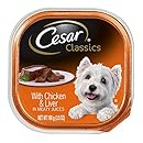 CESAR Canine Cuisine with Chicken and Liver Dog Food Trays 3.5 Ounces (Pack of 24)