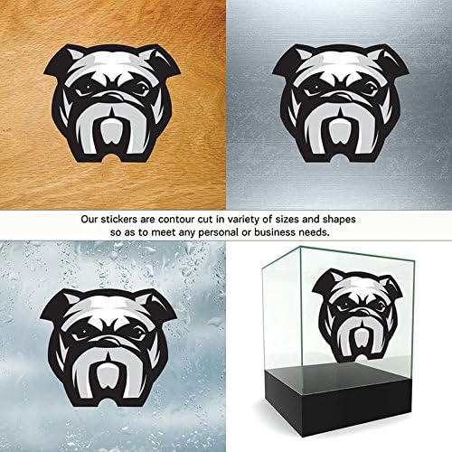 Vinyl Sticker Decals Angry Bulldog Sports Bike tranquil rolling friend graphic (5 X 4,3 Inches) Fully Waterproof Printed vinyl sticker